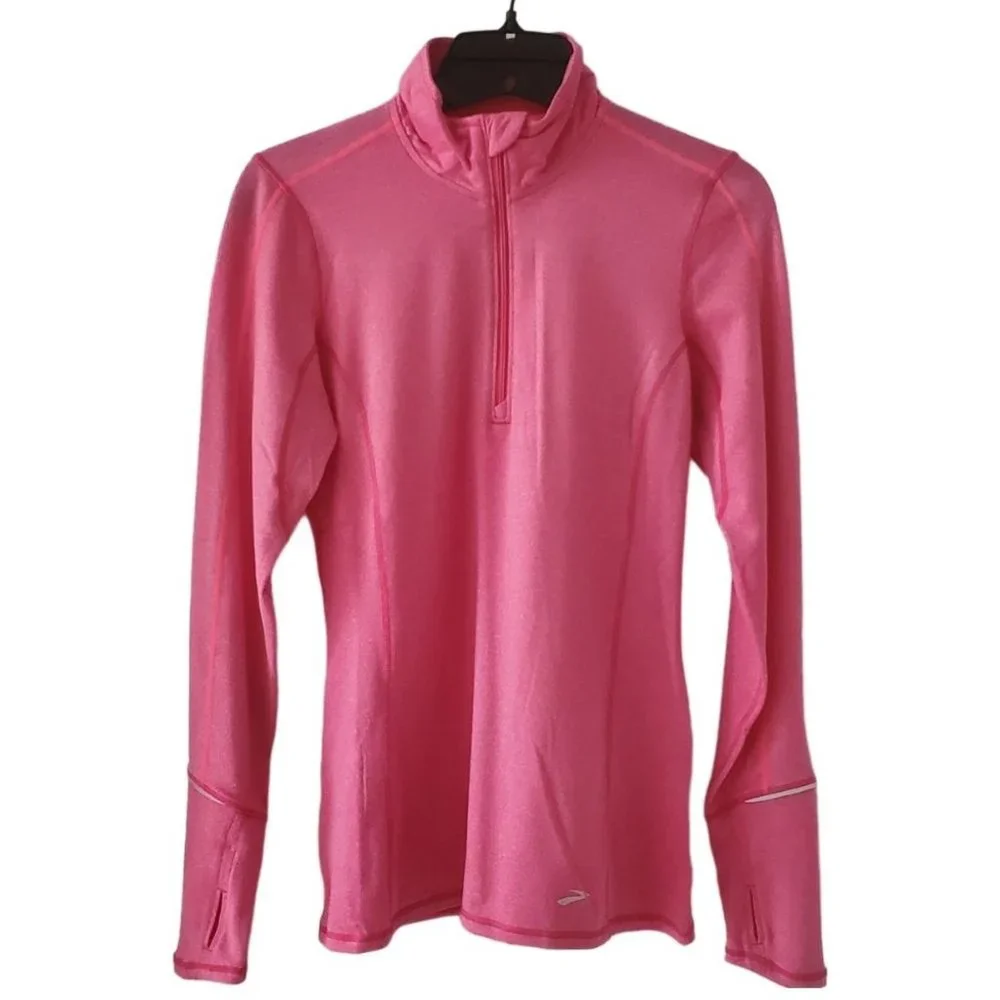 Brooks Equilibrium Technology Half-Zip Long Sleeve Pullover | NWOT | XS | Pink - Picture 1 of 13